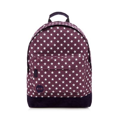 Dark purple all-over star print 'Classic' backpack